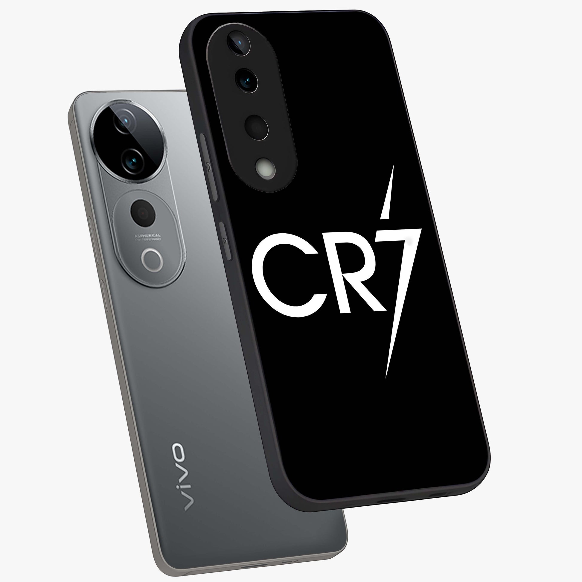 Cr7 Elite Strike Glass Case displayed in angled mockup highlighting powerful sports graphic with bold athletic theme.