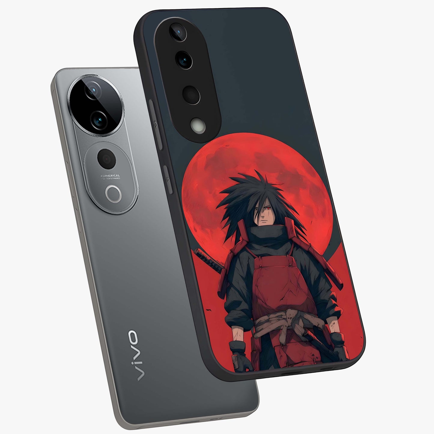 Crimson Moon Warlord Glass Case displayed in angled mockup highlighting dramatic crimson moon design with fantasy aesthetic.