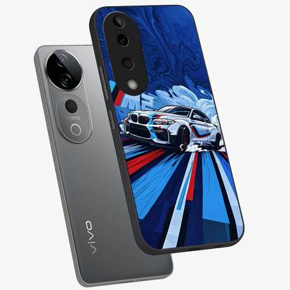 Drift Power Rush Glass Case displayed in angled mockup highlighting powerful drift car design with sporty aesthetic style.