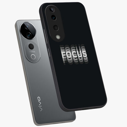 Focus Mode On Glass Case displayed in angled mockup highlighting clean minimal text artwork with modern aesthetic style.