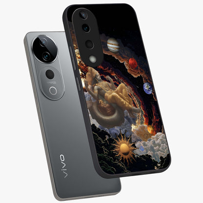 Galactic Divine God Glass Case displayed in angled mockup highlighting powerful celestial deity illustration with galactic aesthetic.
