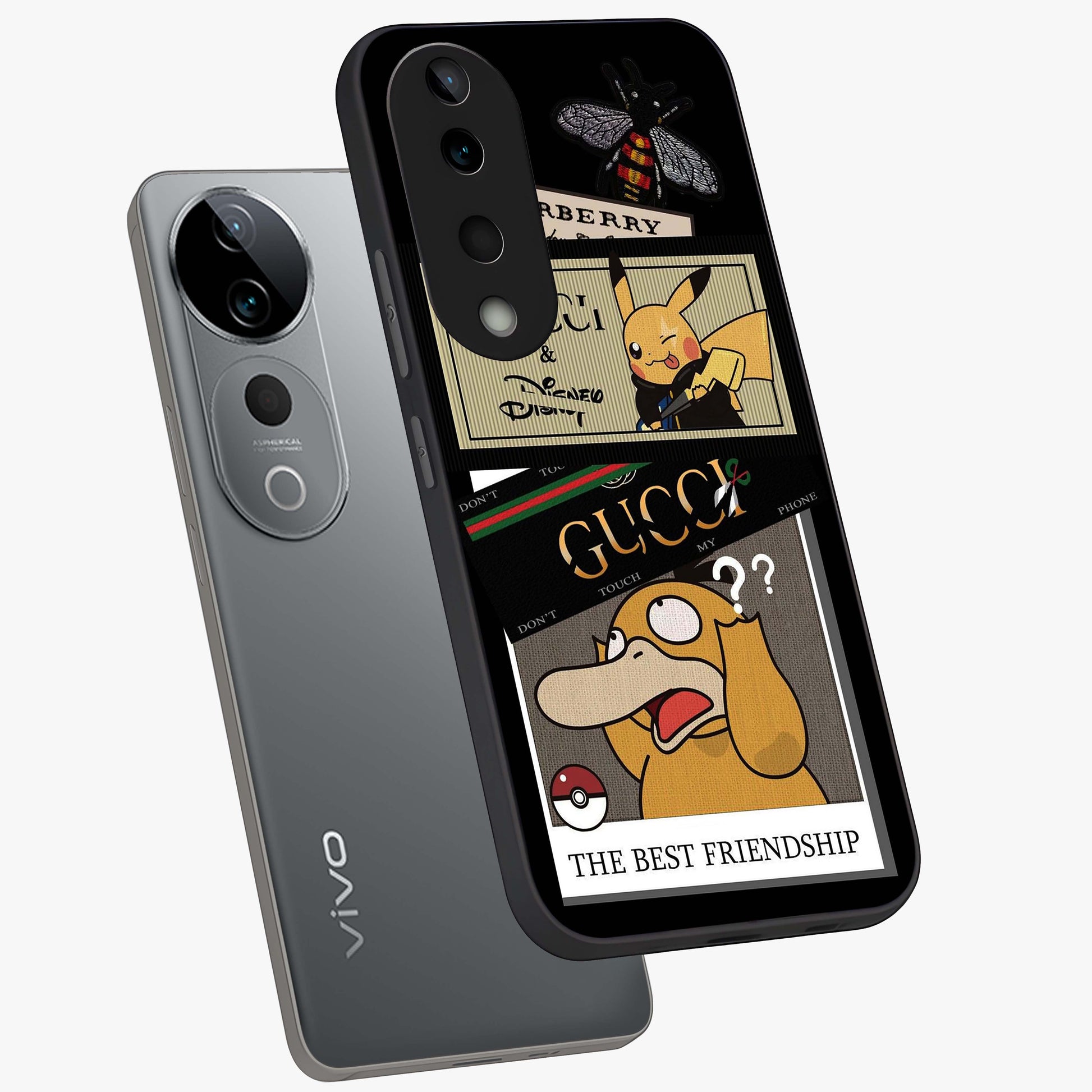 Gucci Play Mashup Glass Case displayed in angled mockup highlighting stylish fashion mashup design with bold aesthetic.