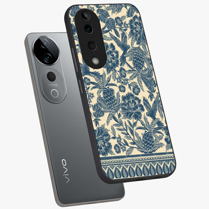 Heirloom Wild Bloom Glass Case displayed in angled mockup highlighting botanical bloom design with classic aesthetic style.