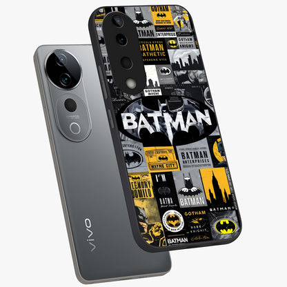 Knight Gotham Rise Glass Case displayed in angled mockup highlighting powerful knight silhouette design with dramatic aesthetic.