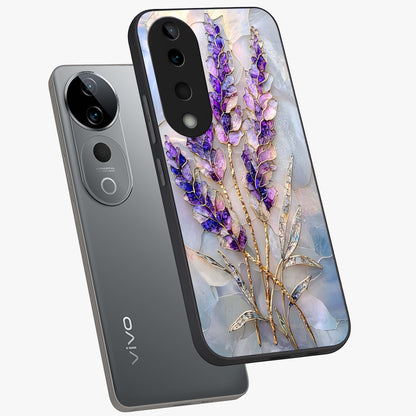 Lavender Dream Glow Glass Case displayed in angled mockup highlighting dreamy purple glow design with soft artistic style.