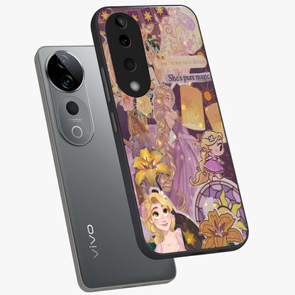 Magical Tangled Dream Glass Case displayed in angled mockup highlighting whimsical fantasy design with magical aesthetic.