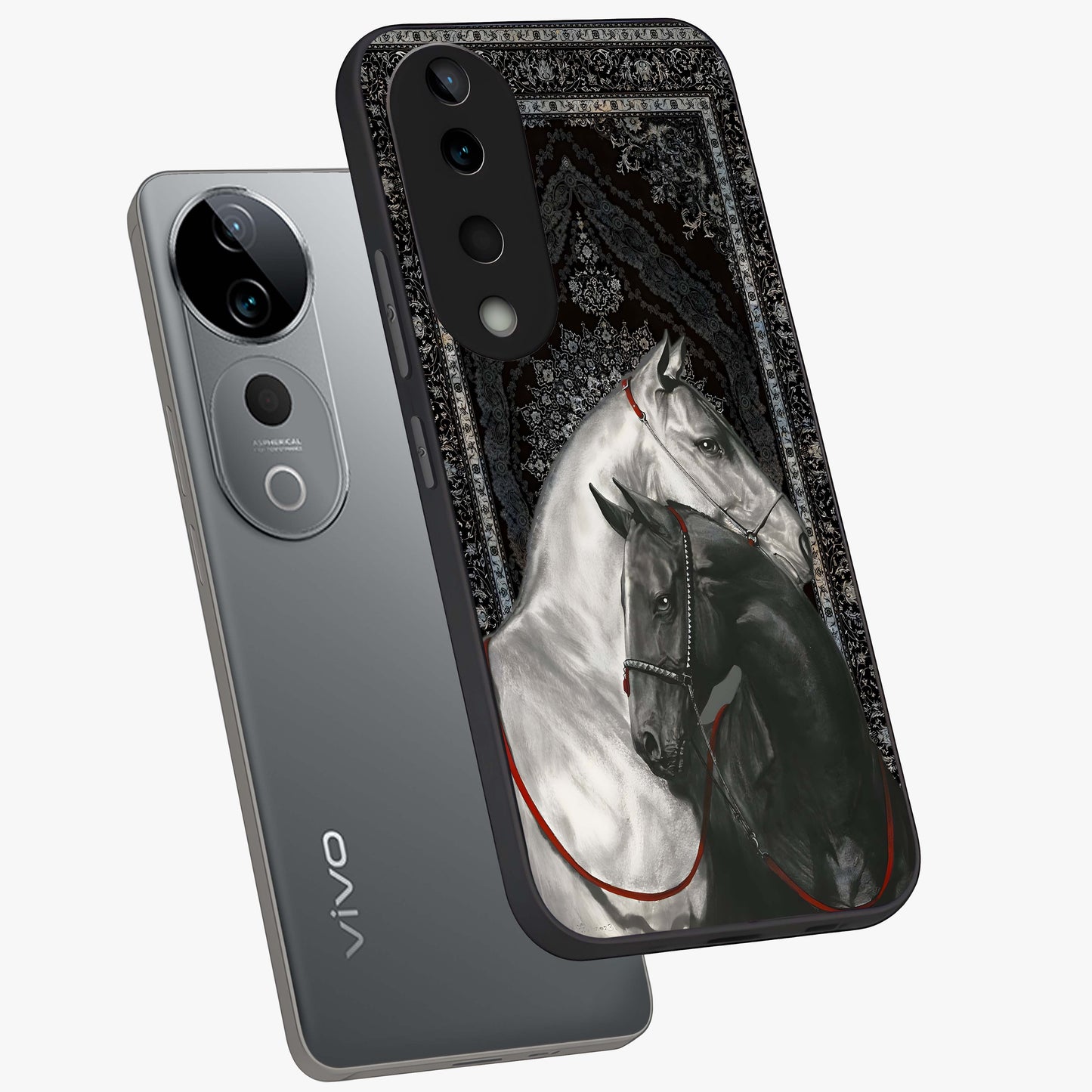 Majestic Ride Legacy Glass Case displayed in angled mockup highlighting sleek vehicle design with bold racing aesthetic.