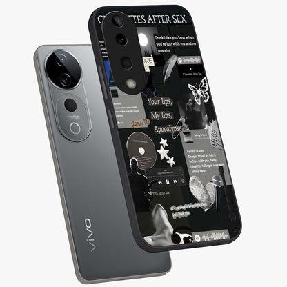 Midnight Love Echo Glass Case displayed in angled mockup highlighting elegant love inspired design with deep aesthetic style.