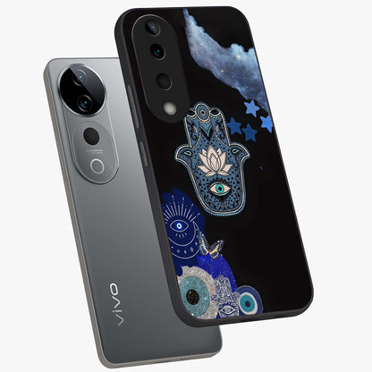 Mystic Hand Aura Glass Case displayed in angled mockup highlighting magical aura design with spiritual aesthetic style.