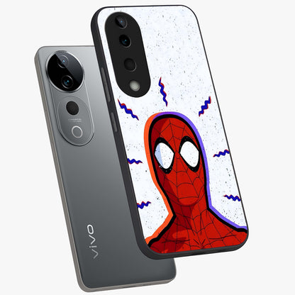 Omg Spiderman Glass Case displayed in angled mockup highlighting dynamic hero illustration with action comic aesthetic.