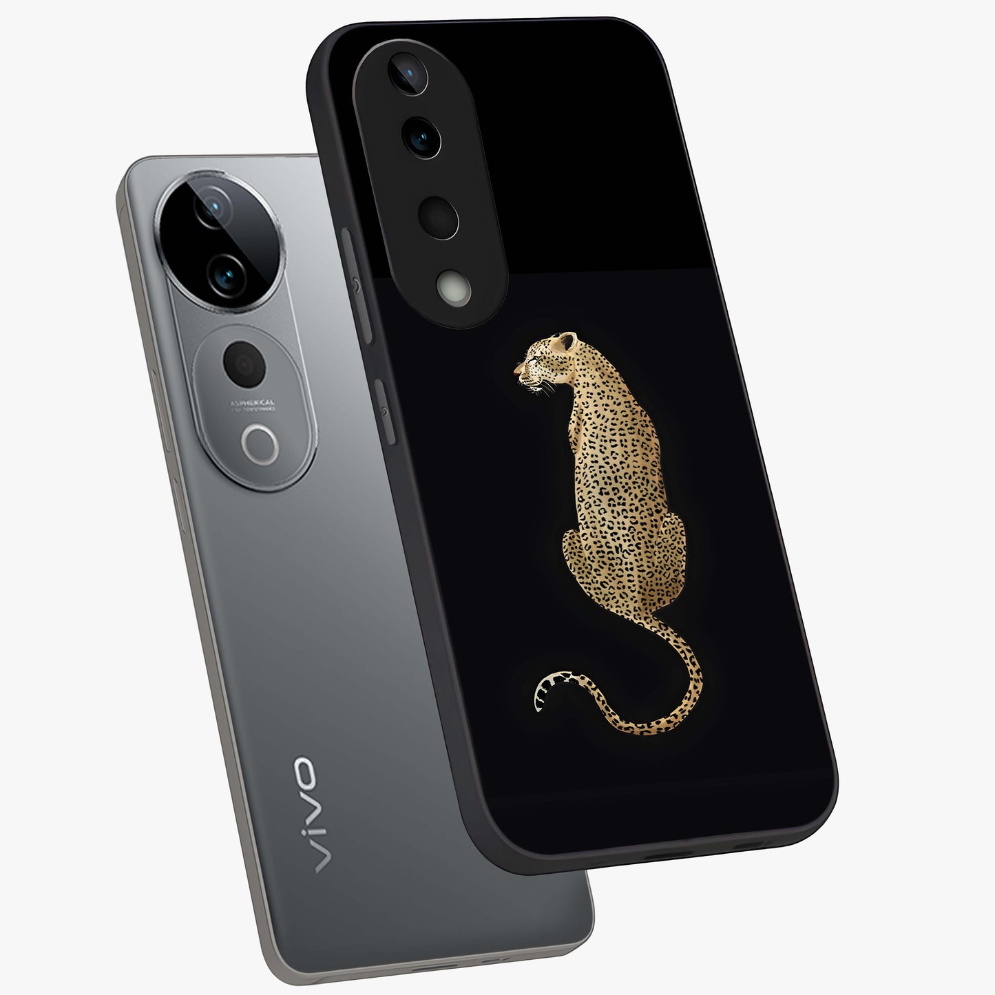 Regal Leopard Glass Case displayed in angled mockup highlighting powerful animal illustration with stylish wild aesthetic.