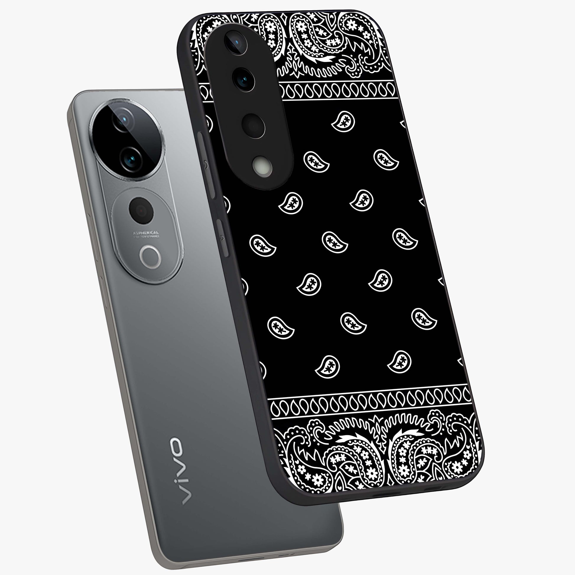 Retro Rebel Threads Glass Case displayed in angled mockup highlighting retro inspired graphic design with rebellious aesthetic.