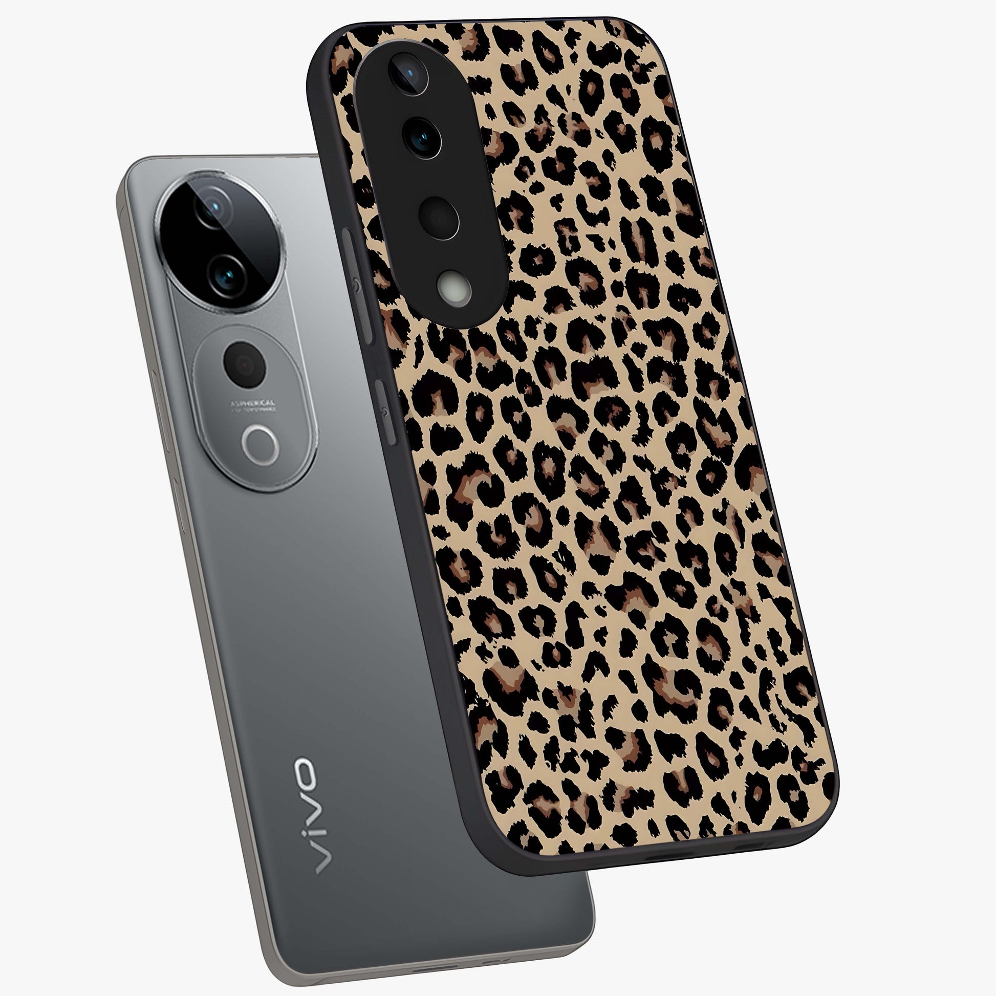 Savage Chic Pattern Glass Case displayed in angled mockup highlighting bold fashion inspired design with chic aesthetic.