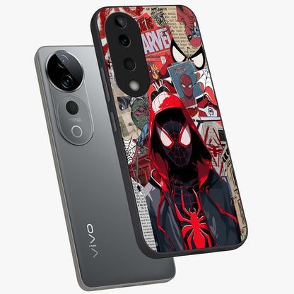 Spider Collage Street Glass Case displayed in angled mockup highlighting dynamic street style collage design with comic aesthetic.