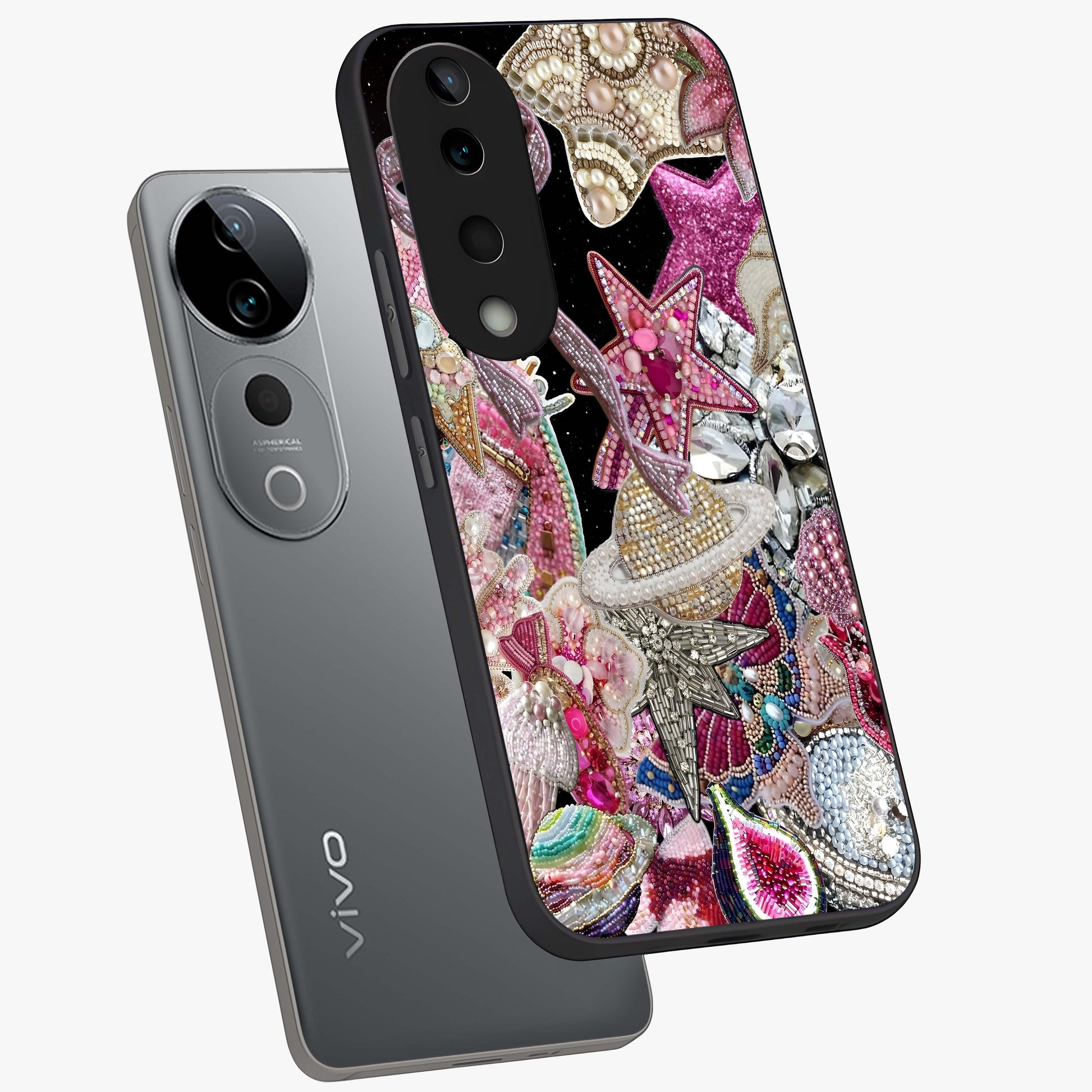 Starlit Jewel Dream Glass Case displayed in angled mockup highlighting glowing celestial jewel design with dreamy aesthetic.