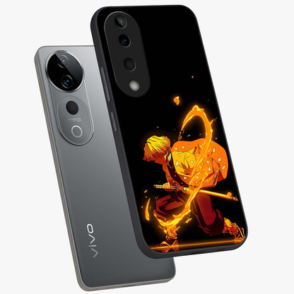 Thunder Flame Execution Glass Case displayed in angled mockup highlighting dramatic fire themed design with intense fantasy aesthetic.