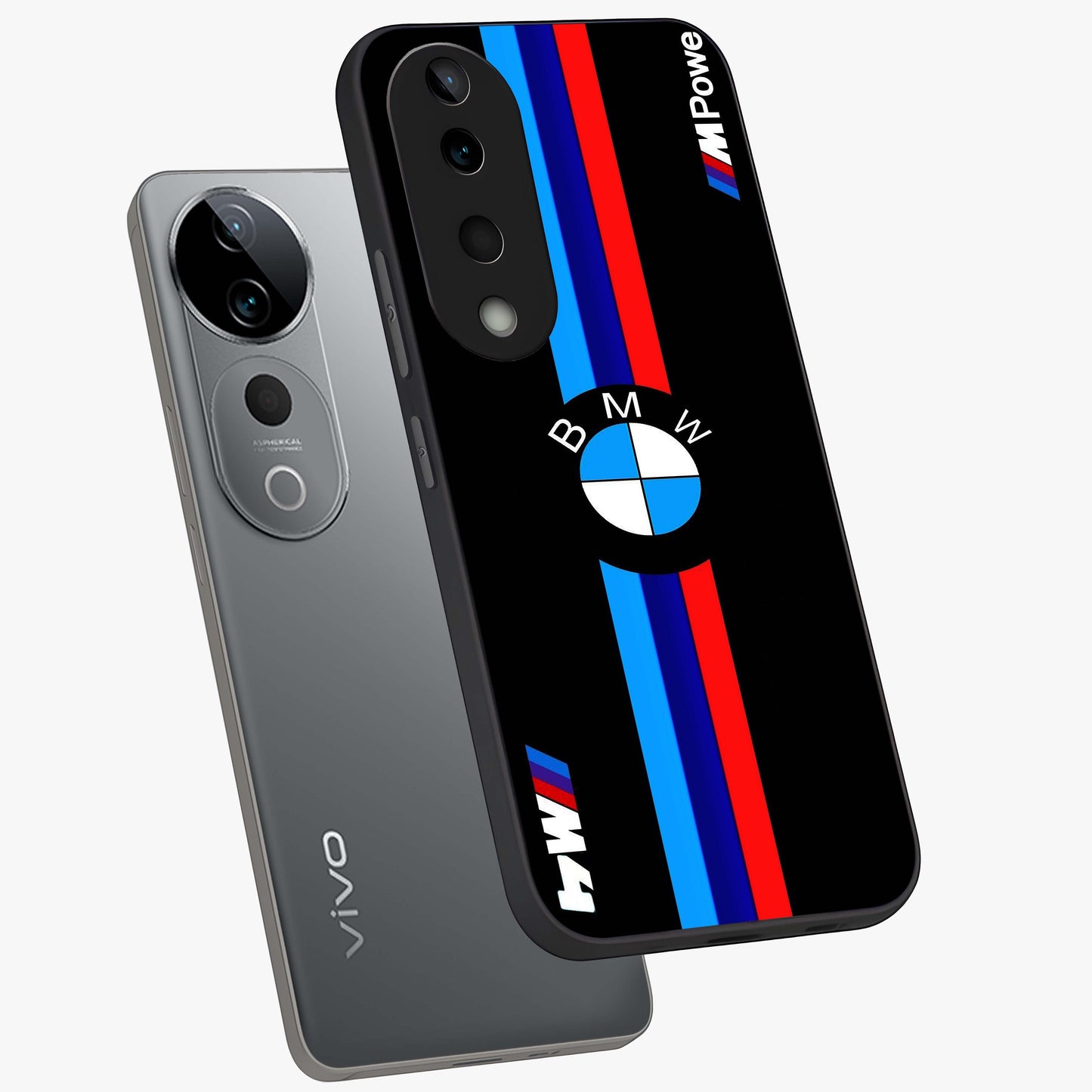 Turbo BMW Beast Glass Case displayed in angled mockup highlighting sleek racing car design with bold automotive aesthetic.