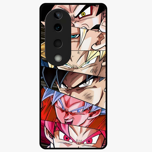 Anime Character Glass Case showing flat back view with vibrant anime artwork and glossy glass finish.