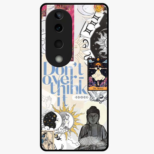 Ethereal Thoughts Glass Case showing flat back view with dreamy artistic artwork and glossy glass finish.