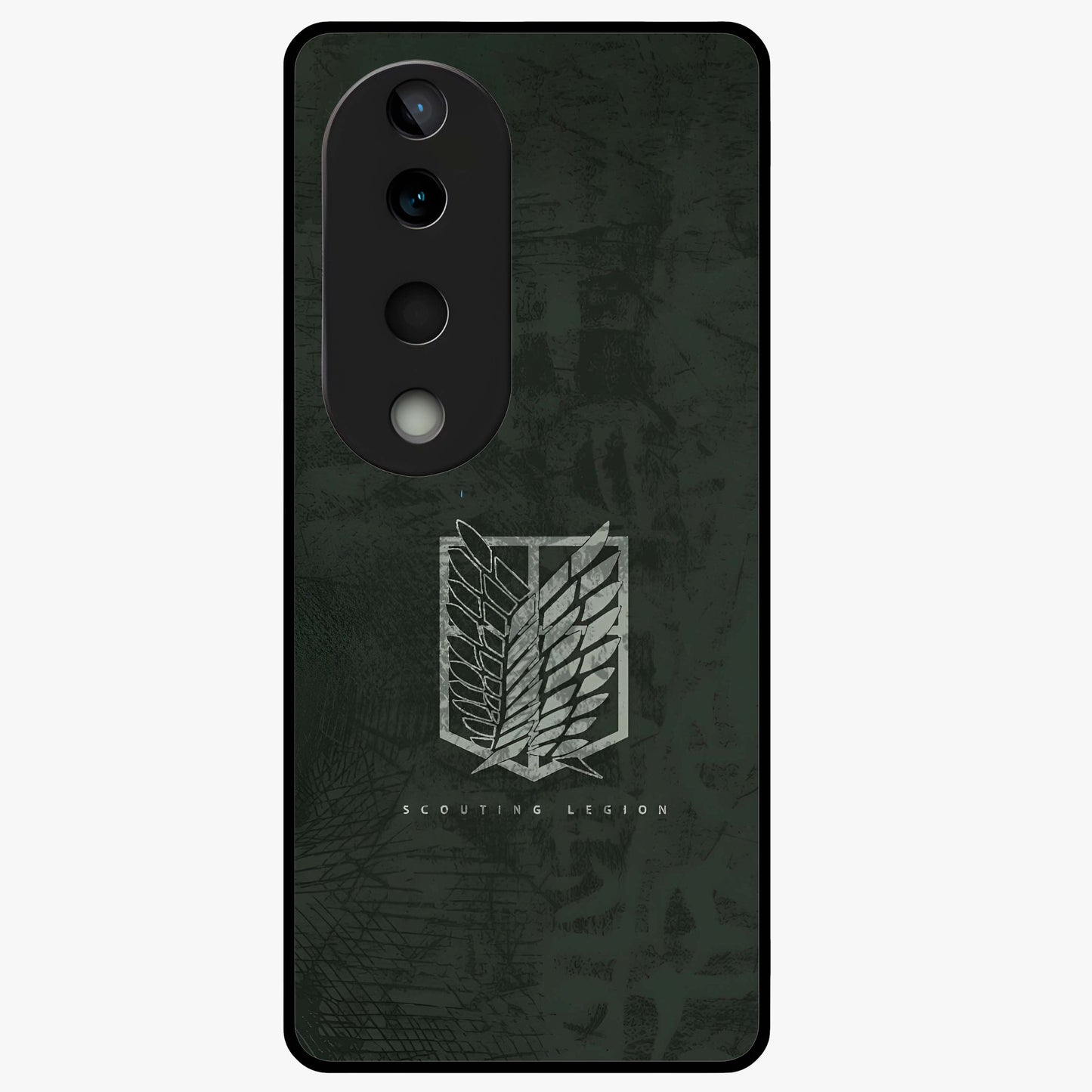 Wings Of Freedom Glass Case showing flat back view with symbolic wings artwork and glossy glass finish.