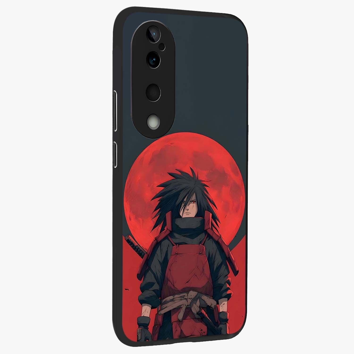 Crimson Moon Warlord Glass Case upright view showcasing powerful warlord artwork with dark celestial theme.