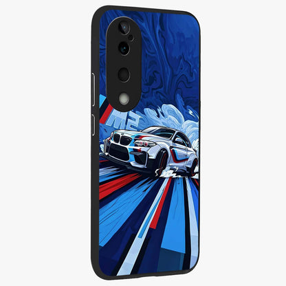 Drift Power Rush Glass Case upright view showcasing high speed racing artwork with bold automotive theme.