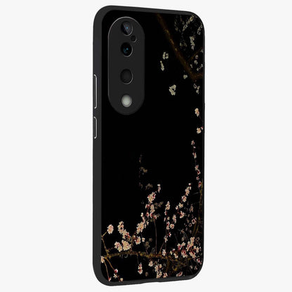 Petal Moon Light With Custom Name Glass Case upright view showcasing elegant floral moon artwork with personalized aesthetic.