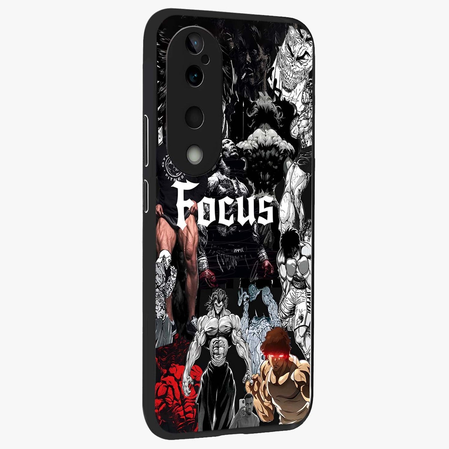 Relentless Power Focus Glass Case upright view showcasing strong inspirational artwork with powerful focus theme.
