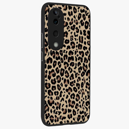 Savage Chic Pattern Glass Case upright view showcasing trendy decorative artwork with edgy fashion theme.