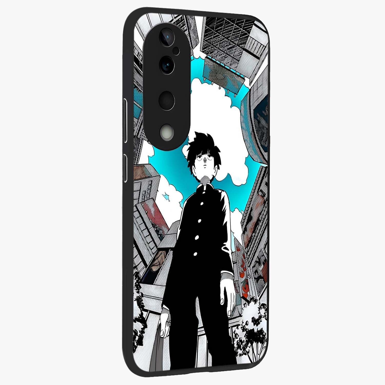 Silent Psychic Awakening Glass Case upright view showcasing symbolic psychic artwork with mysterious mystical theme.