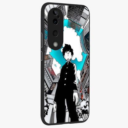 Silent Psychic Awakening Glass Case upright view showcasing symbolic psychic artwork with mysterious mystical theme.