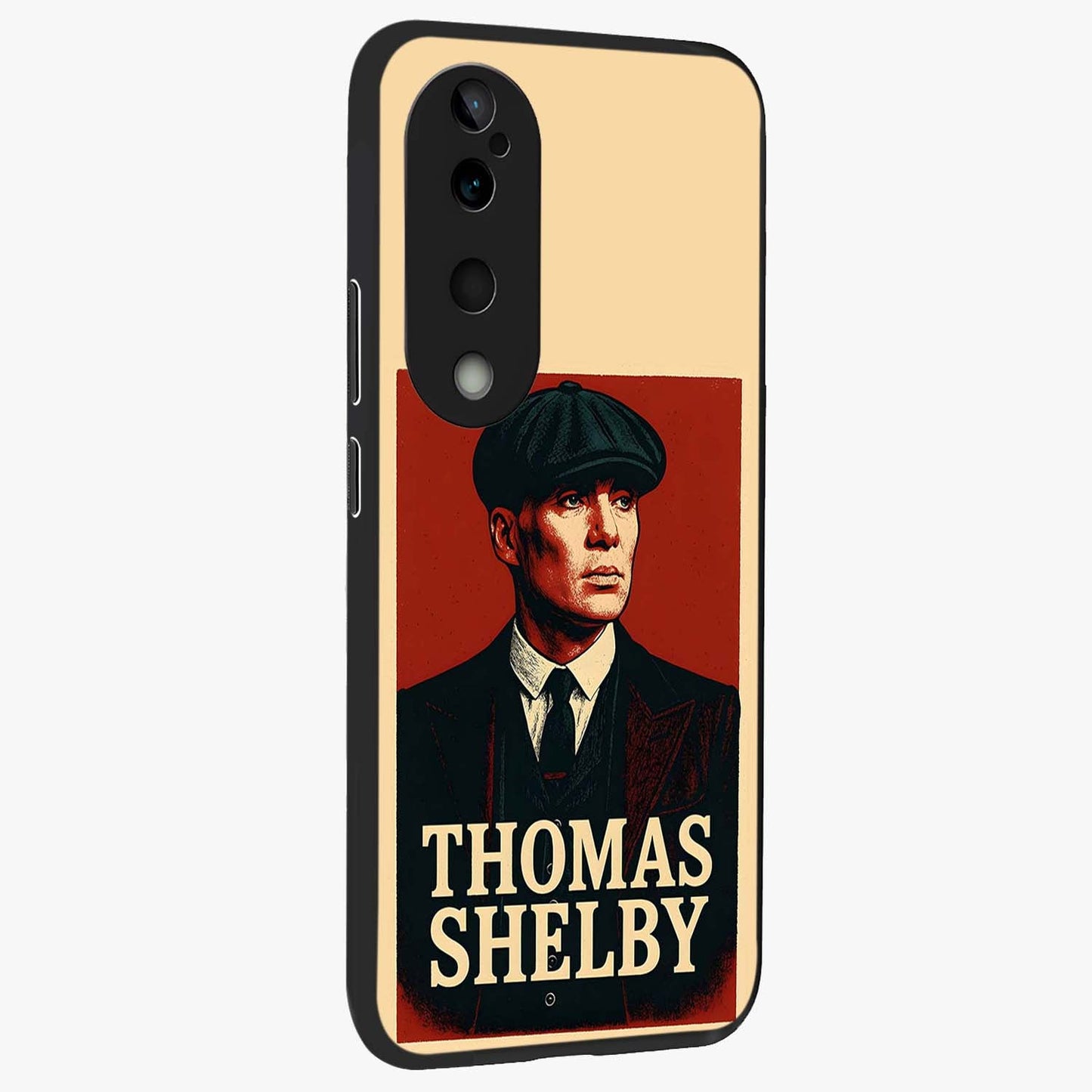 Vintage Mafia Authority Glass Case upright view showcasing dramatic vintage artwork with iconic authority theme.