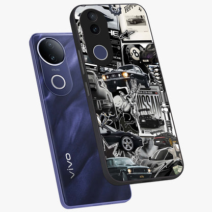 Aesthetic Dark Love Glass Case displayed in angled mockup highlighting moody aesthetic design and bold love theme.