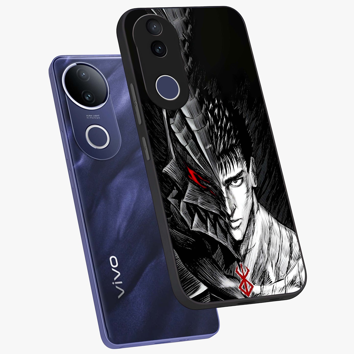 Berserker Blood Oath Glass Case displayed in angled mockup highlighting dark fantasy graphic design and powerful theme.