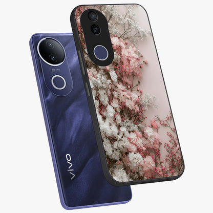 Blush Blossom Cloud Glass Case displayed in angled mockup highlighting soft cloud and blossom design with pastel aesthetic.