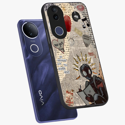 City Dream Sketch Glass Case displayed in angled mockup highlighting minimal city illustration with aesthetic sketch style.