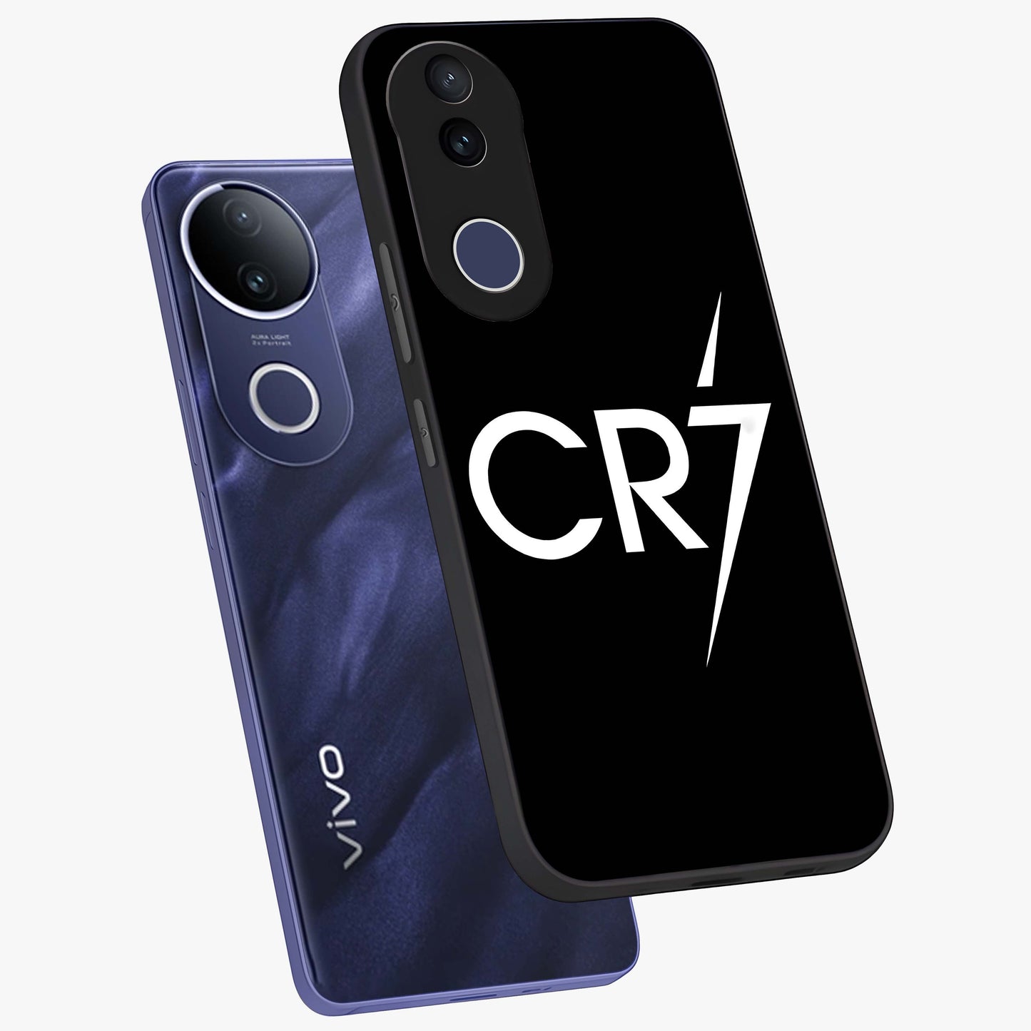Cr7 Elite Strike Glass Case displayed in angled mockup highlighting powerful sports graphic with bold athletic theme.