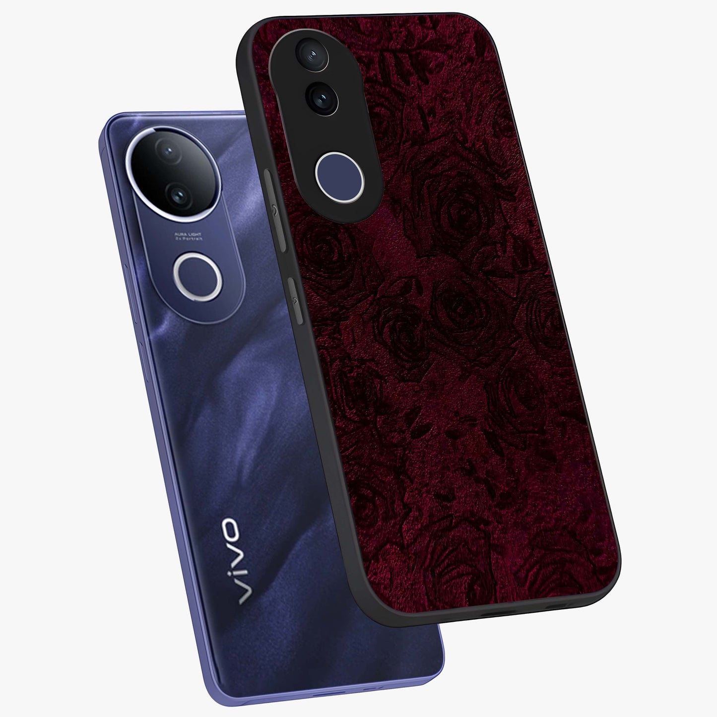 Crimson Fade Flow Glass Case displayed in angled mockup highlighting smooth gradient design with modern aesthetic style.