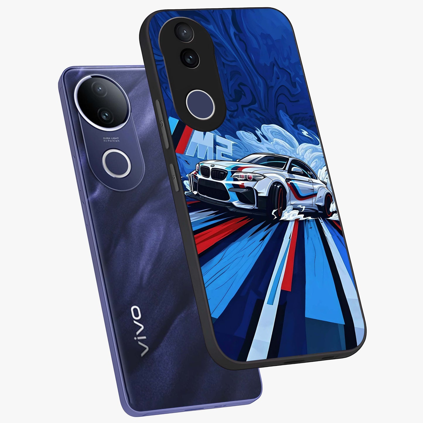 Drift Power Rush Glass Case displayed in angled mockup highlighting powerful drift car design with sporty aesthetic style.
