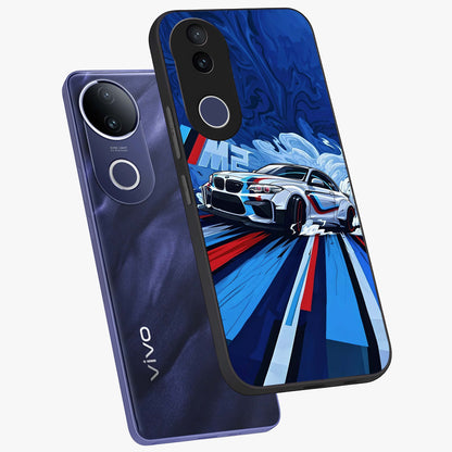 Drift Power Rush Glass Case displayed in angled mockup highlighting powerful drift car design with sporty aesthetic style.