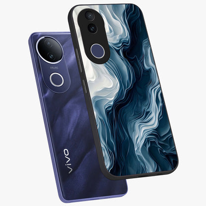 Ethereal Paper Marble Glass Case displayed in angled mockup highlighting elegant marble pattern with modern aesthetic style.
