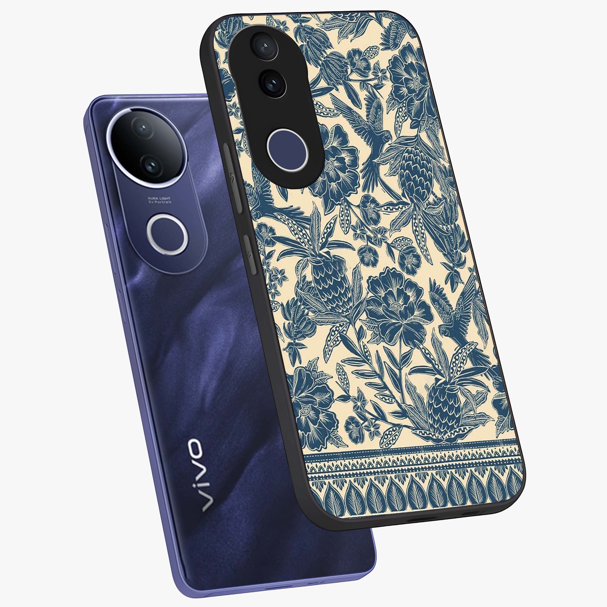 Heirloom Wild Bloom Glass Case displayed in angled mockup highlighting botanical bloom design with classic aesthetic style.