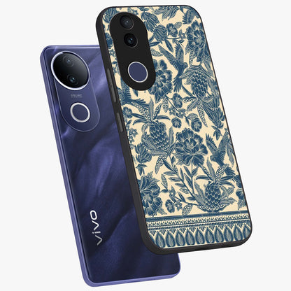 Heirloom Wild Bloom Glass Case displayed in angled mockup highlighting botanical bloom design with classic aesthetic style.
