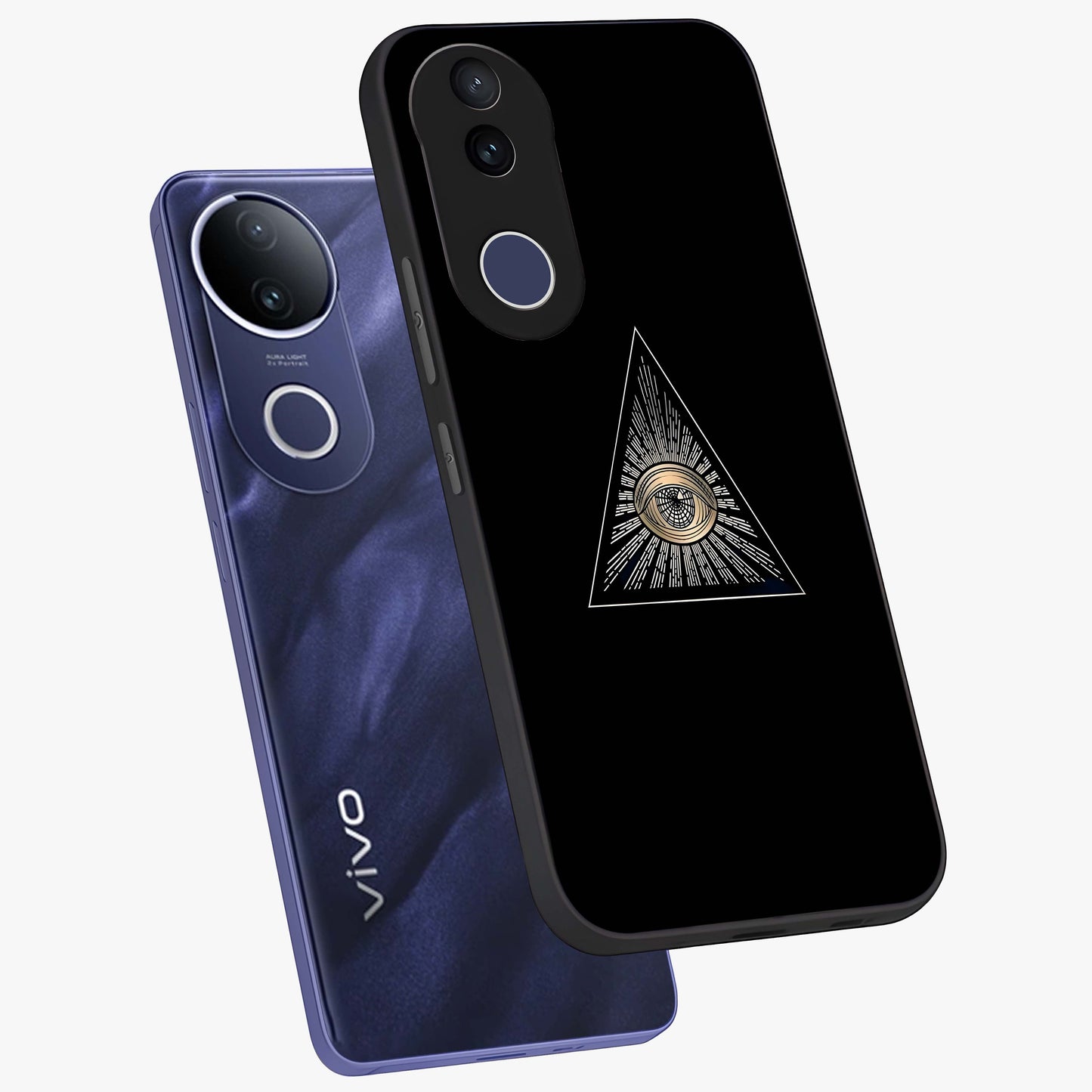 Illuminati Evil Glass Case displayed in angled mockup highlighting dark occult inspired design with bold aesthetic style.