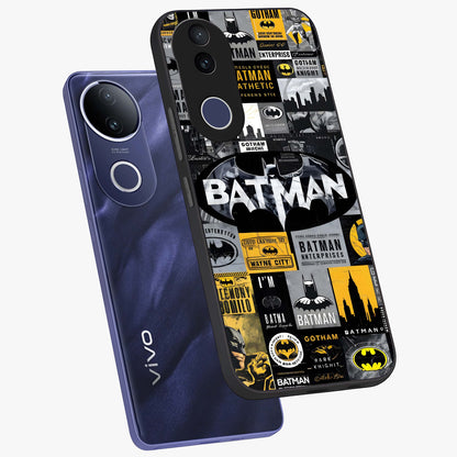 Knight Gotham Rise Glass Case displayed in angled mockup highlighting powerful knight silhouette design with dramatic aesthetic.