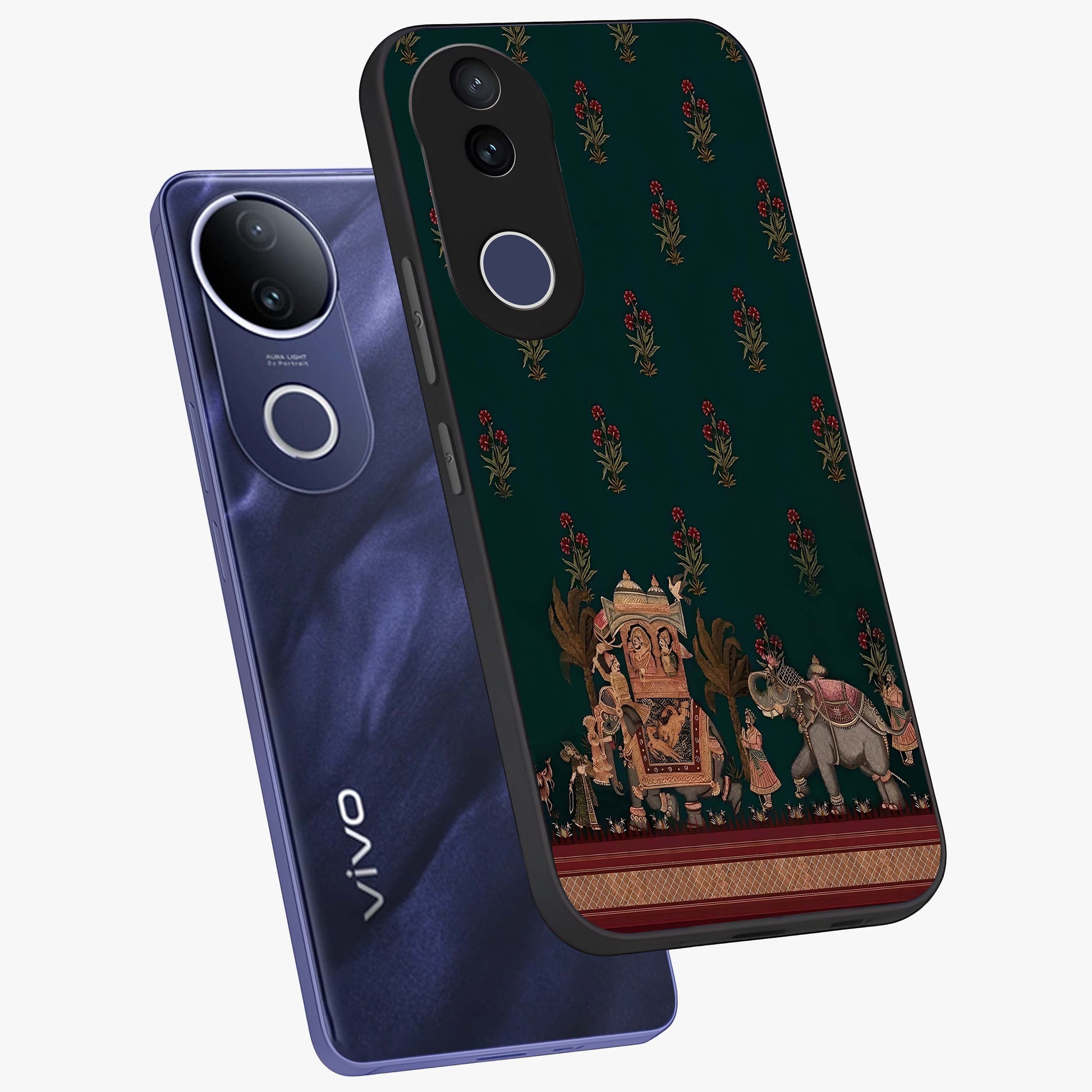 Macmerise Glass Case displayed in angled mockup highlighting trendy graphic design with sleek aesthetic style.