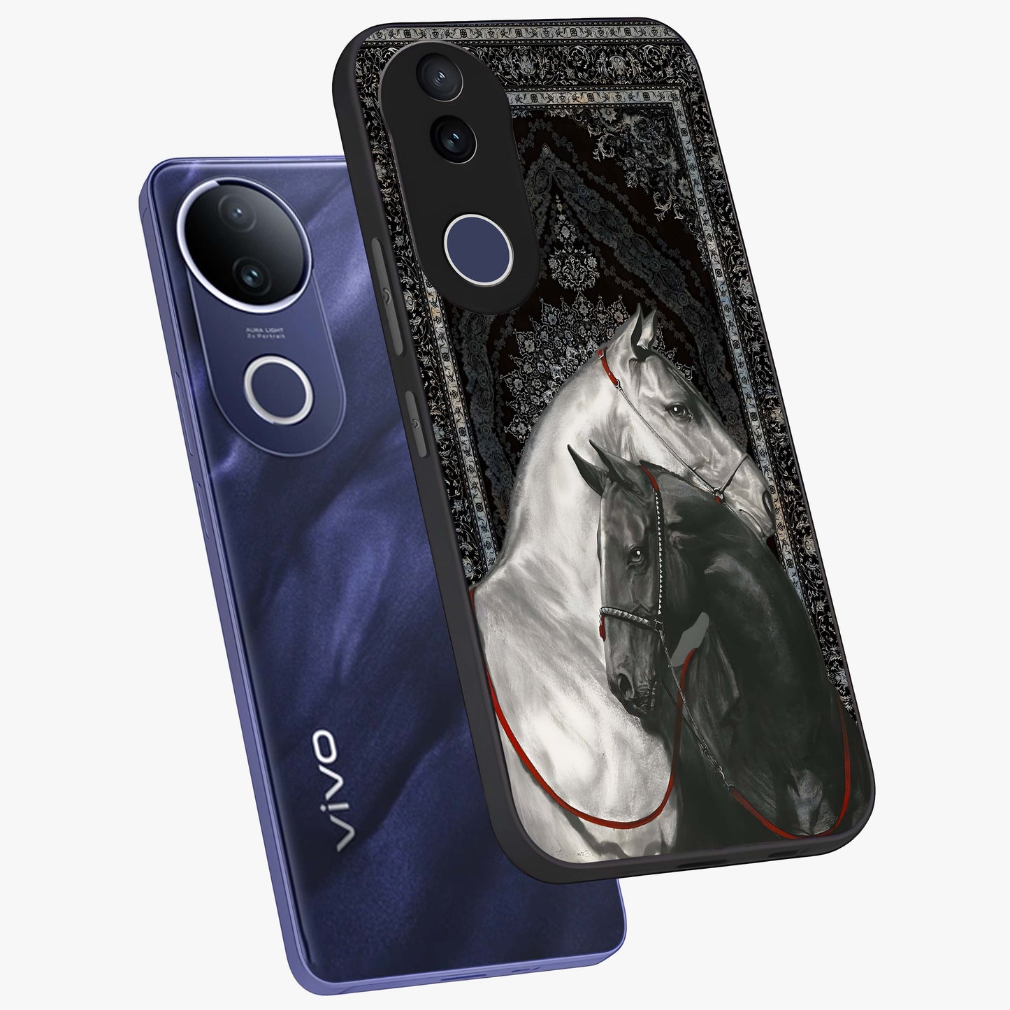 Majestic Ride Legacy Glass Case displayed in angled mockup highlighting sleek vehicle design with bold racing aesthetic.