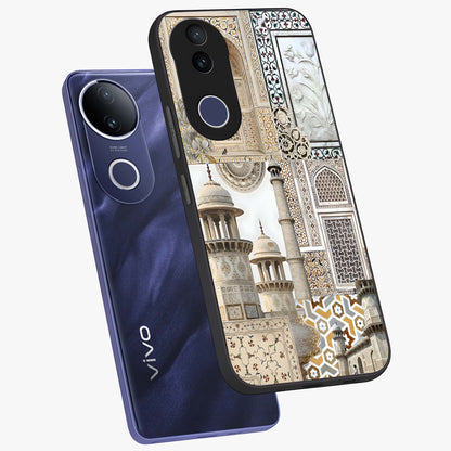 Mughal Marble Legacy Glass Case displayed in angled mockup highlighting elegant heritage marble artwork with royal aesthetic.