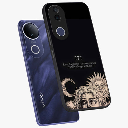 Mystic Victory Aura Glass Case displayed in angled mockup highlighting energetic aura design with bold mystical aesthetic.
