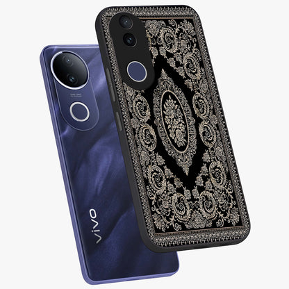 Noir Bloom Elegance Glass Case displayed in angled mockup highlighting refined flower design with stylish noir aesthetic.